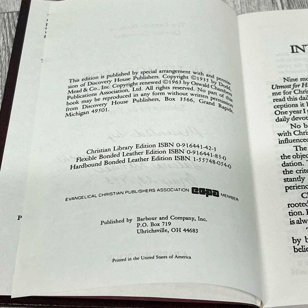 My Utmost for‎ His Highest by Oswald Chambers (1987, Hardcover)
